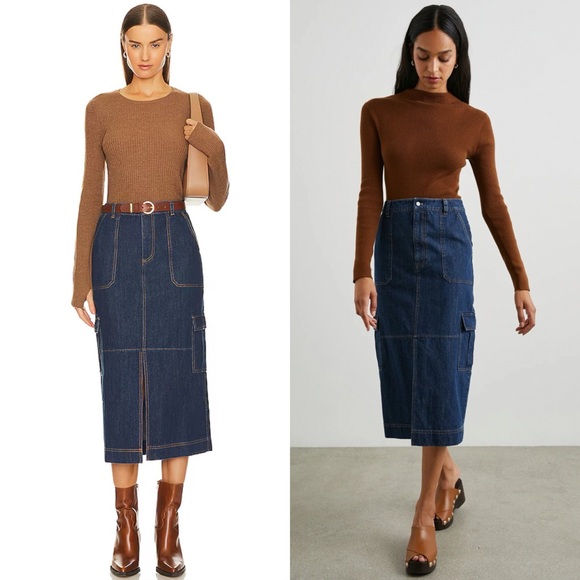 NWT Rails Tasha Denim Midi Skirt - Picture 7 of 7
